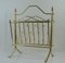French Brass Magazine News Rack in the Style of Maison Charles, 1950s 2