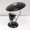 Lampe de Bureau à Col de Cygne Réfléchissante Mid-Century Noire, France, 1950s 4