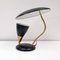 Mid-Century French Reflecting Gooseneck Black Table Lamp, 1950s 9