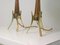 Mid-Century Scandinavian Modern Teak, Brass & Opaline Table Lamps, Set of 2 5