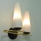 Mid-Century French Brass & Opaline Glass Sconces from Maison Arlus, 1950s, Set of 2 10