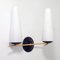 Mid-Century French Brass & Opaline Glass Sconces from Maison Arlus, 1950s, Set of 2 2