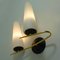 Mid-Century French Brass & Opaline Glass Sconces from Maison Arlus, 1950s, Set of 2 12