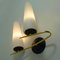 Mid-Century French Brass & Opaline Glass Sconces from Maison Arlus, 1950s, Set of 2, Image 12