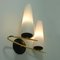 Mid-Century French Brass & Opaline Glass Sconces from Maison Arlus, 1950s, Set of 2, Image 11