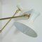Mid-Century French White Brass Articulating Potence Sconces, 1950s, Set of 2, Image 10