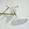 Mid-Century French White Brass Articulating Potence Sconces, 1950s, Set of 2, Image 5