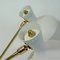 Mid-Century French White Brass Articulating Potence Sconces, 1950s, Set of 2 8
