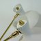 Mid-Century French White Brass Articulating Potence Sconces, 1950s, Set of 2, Image 8
