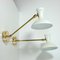 Mid-Century French White Brass Articulating Potence Sconces, 1950s, Set of 2 2