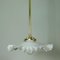 French Art Deco Opaline Glass and Brass Pendants, 1930s, Set of 2 4