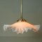 Lámparas colgantes francesas Art Déco de vidrio opalino y latón, años 30. Juego de 2, Imagen 13