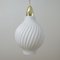 Italian Brass and Satin Opaline Glass Pendant Attributed to Arredoluce, 1950s 8