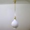Italian Brass and Satin Opaline Glass Pendant Attributed to Arredoluce, 1950s 3