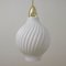 Italian Brass and Satin Opaline Glass Pendant Attributed to Arredoluce, 1950s 10
