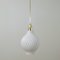 Italian Brass and Satin Opaline Glass Pendant Attributed to Arredoluce, 1950s 6