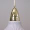 Italian Brass and Satin Opaline Glass Pendant Attributed to Arredoluce, 1950s 9