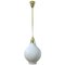 Italian Brass and Satin Opaline Glass Pendant Attributed to Arredoluce, 1950s 1