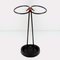 Mid-Century Swedish Black Metal and Leather Loop Umbrella Stand, 1950s 9