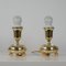 German Bauhaus Brass and Opal Torchiere Table Lamps, 1930s, Set of 2 10