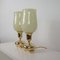 Lámparas de mesa Bauhaus alemanas de latón y antorcha de ópalo, años 30. Juego de 2, Imagen 4