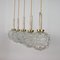 Mid-Century German Clear Bubble and Brass Pendant, 1960s 5