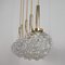 Mid-Century German Clear Bubble and Brass Pendant, 1960s 4