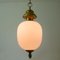 Italian Brass and Satin Opaline Glass Pendant from Azucena, 1950s, Image 9