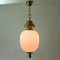 Italian Brass and Satin Opaline Glass Pendant from Azucena, 1950s 10