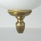 Italian Brass and Satin Opaline Glass Pendant from Azucena, 1950s 6
