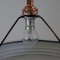 French Art Deco Copper and Satin Glass Flush Mount Pendant, 1930s 7