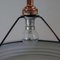 French Art Deco Copper and Satin Glass Flush Mount Pendant, 1930s, Image 7