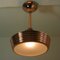 French Art Deco Copper and Satin Glass Flush Mount Pendant, 1930s, Image 9