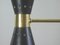 Mid-Century French Black Double Cone Diabolo Pendant Chandelier, 1950s 8