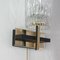 Mid-Century French Brass & Textured Glass Sconces from Maison Arlus, 1950s, Set of 2, Image 11