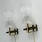 Mid-Century French Brass & Textured Glass Sconces from Maison Arlus, 1950s, Set of 2, Image 8
