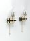 Mid-Century French Brass & Textured Glass Sconces from Maison Arlus, 1950s, Set of 2 7
