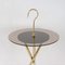 Mid-Century Italian Brass and Tinted Glass Occasional Table, 1950s, Image 3
