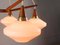 Mid-Century Swedish Teak & Satin Glass Chandelier from Asea, 1960s, Image 18