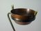 Vintage Brass and Copper Floor Ashtray by Carl Auböck, Austria, 1954 4