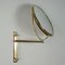 Italian Articulating and Adjustable Brass Vanity 2-Sided Wall Mirror, 1950s 14