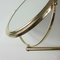 Italian Articulating and Adjustable Brass Vanity 2-Sided Wall Mirror, 1950s, Image 4