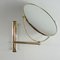 Italian Articulating and Adjustable Brass Vanity 2-Sided Wall Mirror, 1950s 13