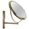 Italian Articulating and Adjustable Brass Vanity 2-Sided Wall Mirror, 1950s, Image 1