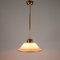 Lampe à Suspension Art Déco Crème Bauhaus en Verre Opalin et Laiton, Allemagne, 1930s 10