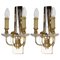 Brass and Crystal Sconces from Val Saint Lambert, Set of 2, Image 1