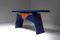 Blue Lacquered Console Table, 1980s, Image 7