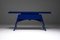 Blue Lacquered Console Table, 1980s 4