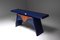Blue Lacquered Console Table, 1980s 6