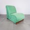 Vintage Wood & Fabric Modular Chairs, Set of 3 3
